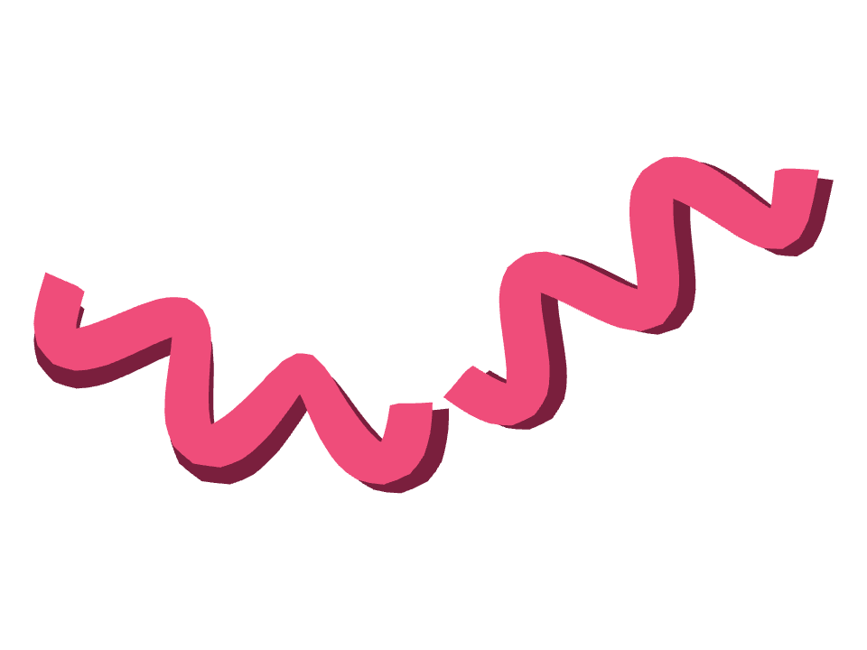 Squiggle Line drawn along a curved stroke