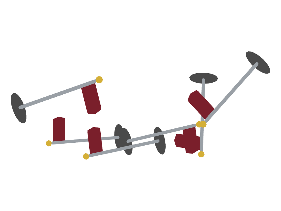 Standing Flag drawn along one curved stroke