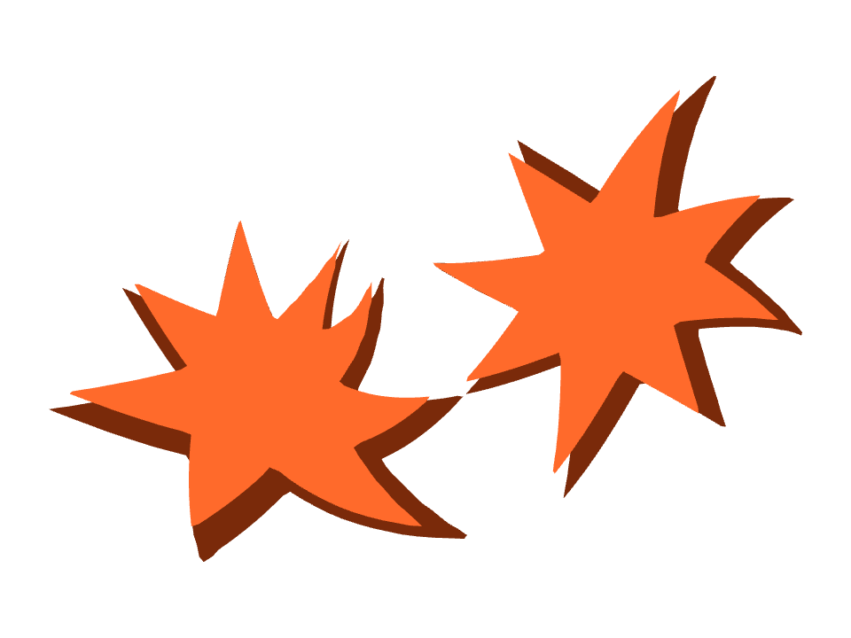 Starburst Shape drawn along a curved stroke