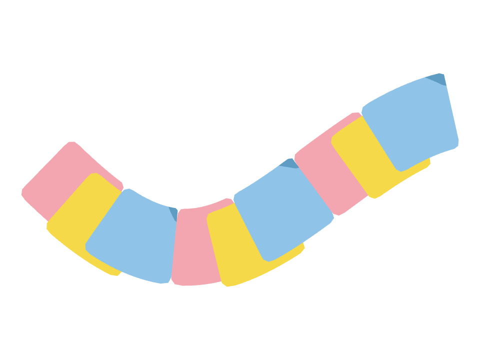 Sticky Notes drawn along one curved stroke