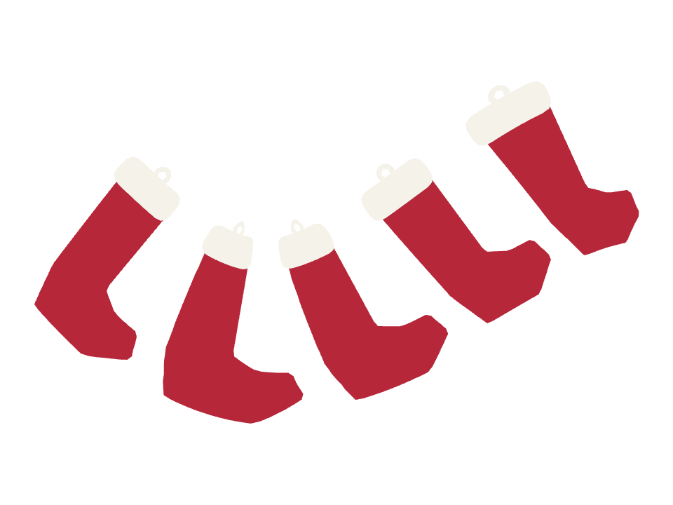Stocking drawn along a curved stroke
