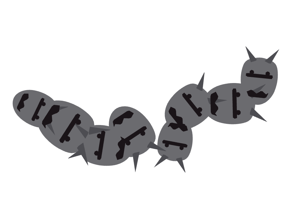 Stone Gargoyle Head drawn along a curved stroke