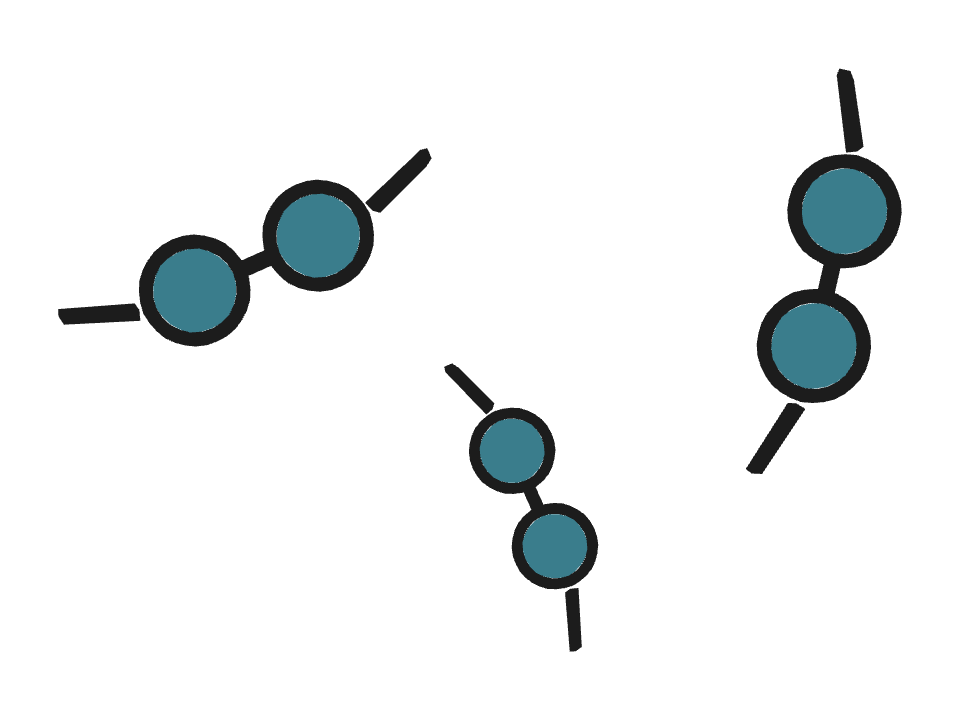 Sunglasses drawn along a curved stroke