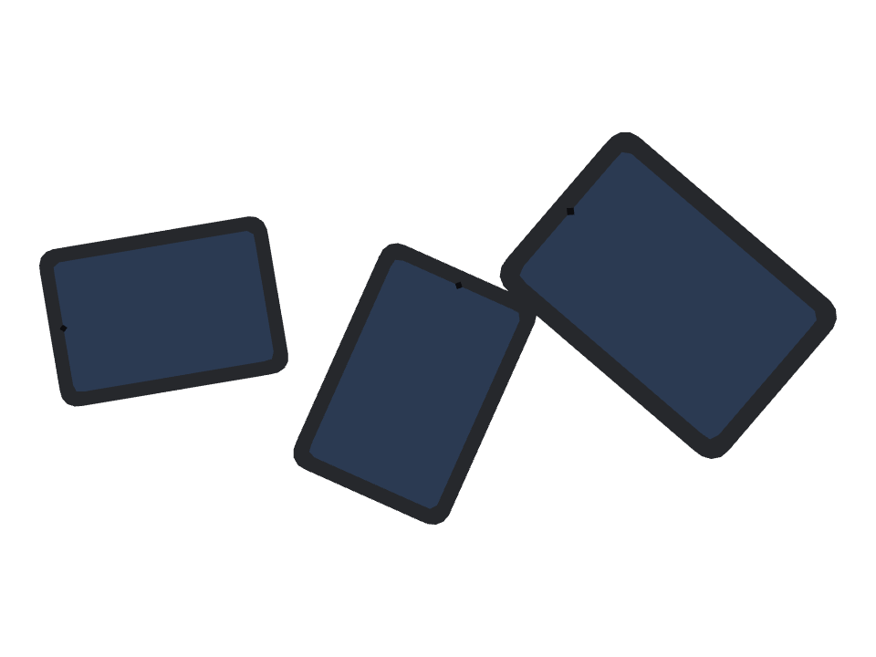 Tablet drawn along a curved stroke