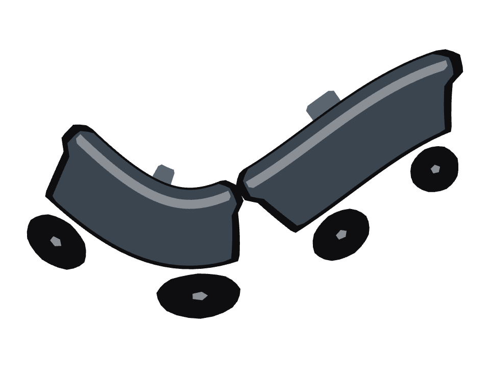 Tank Car drawn along a curved stroke