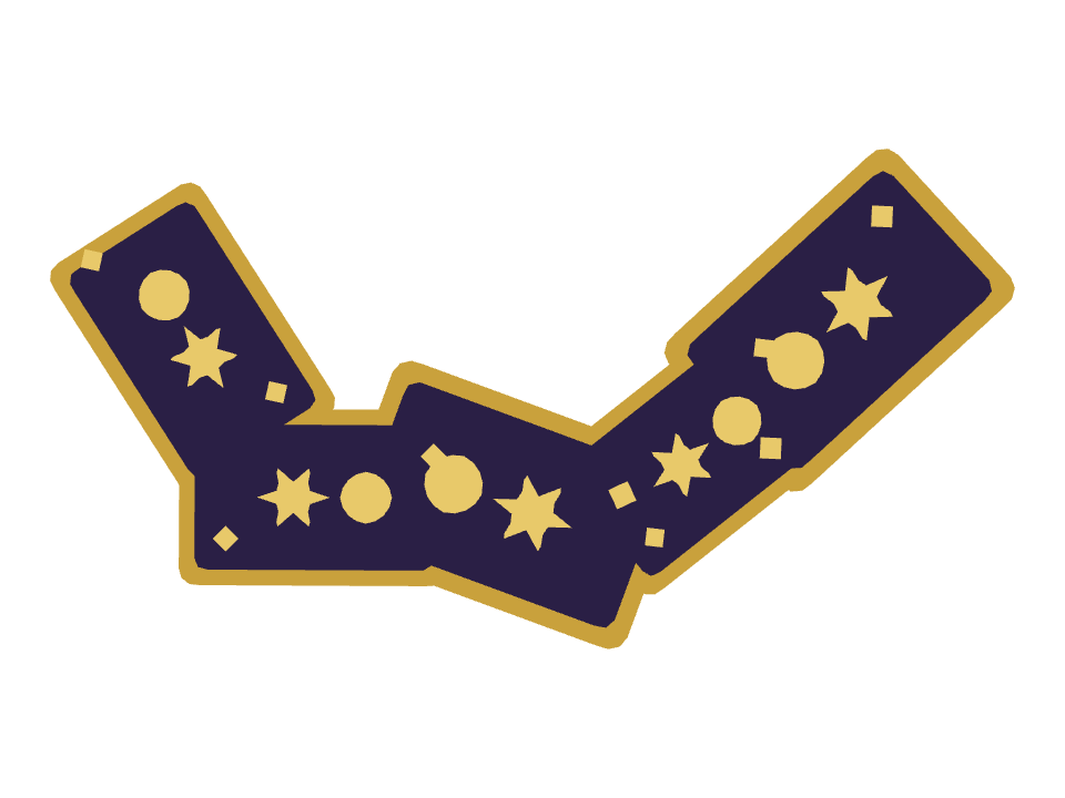 Tarot Card drawn along a curved stroke