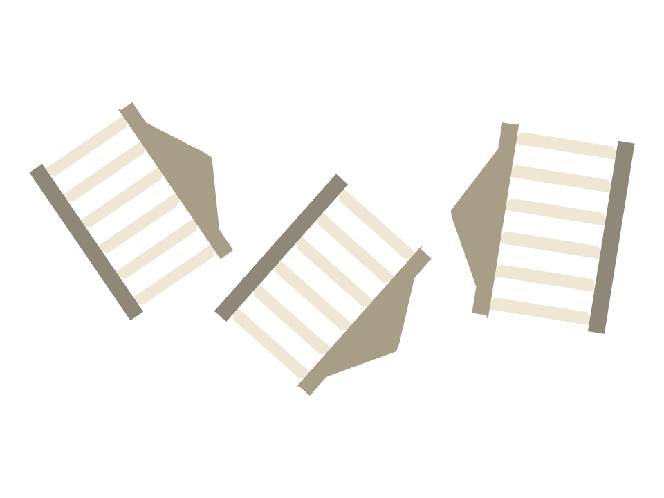 Temple drawn along one curved stroke