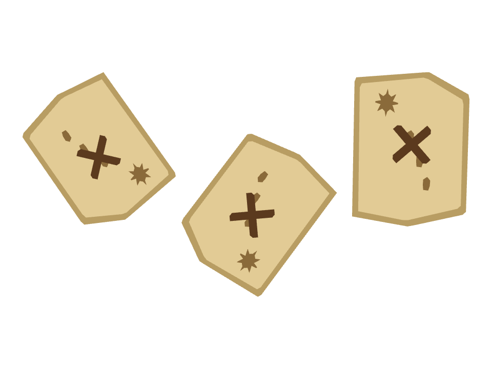 Treasure Map drawn along one curved stroke