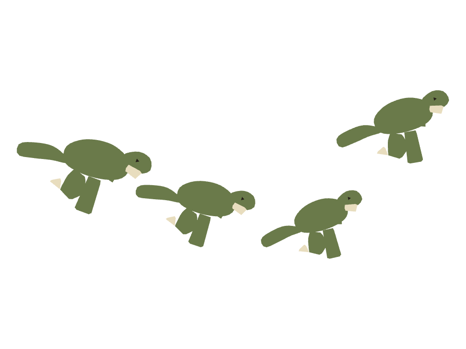 Velociraptor drawn along a curved stroke