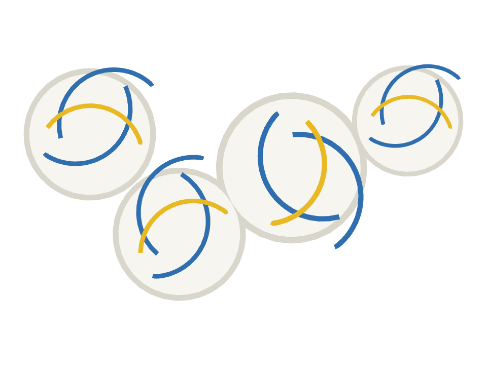 Volleyball drawn along one curved stroke