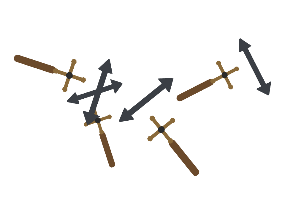 Wind Vane drawn along one curved stroke