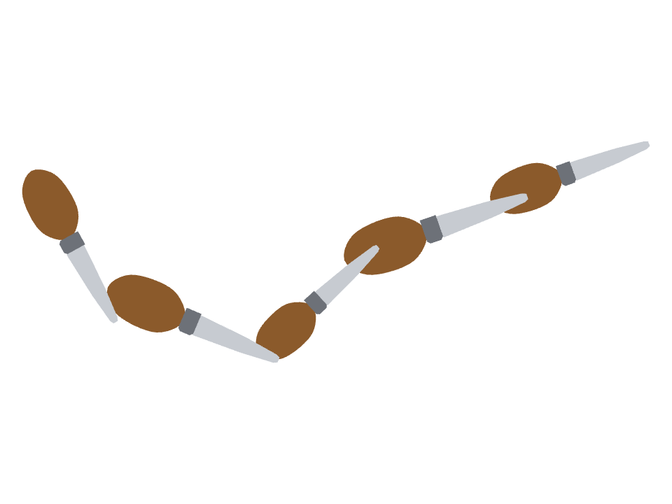 Wood Chisel drawn along a curved stroke