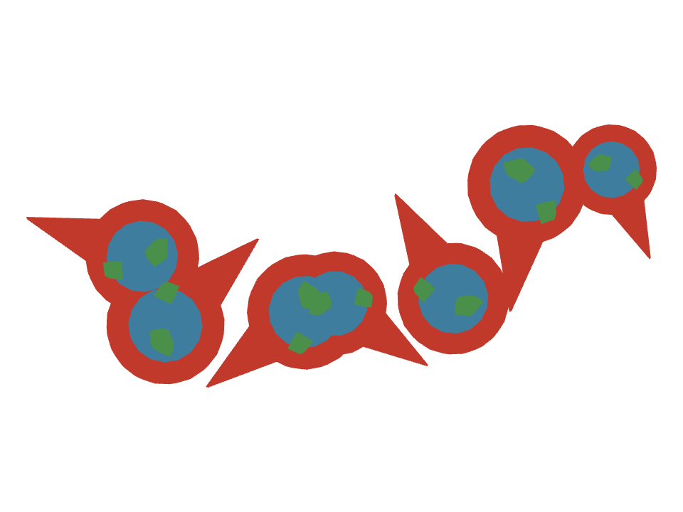 World Map Pin drawn along a curved stroke