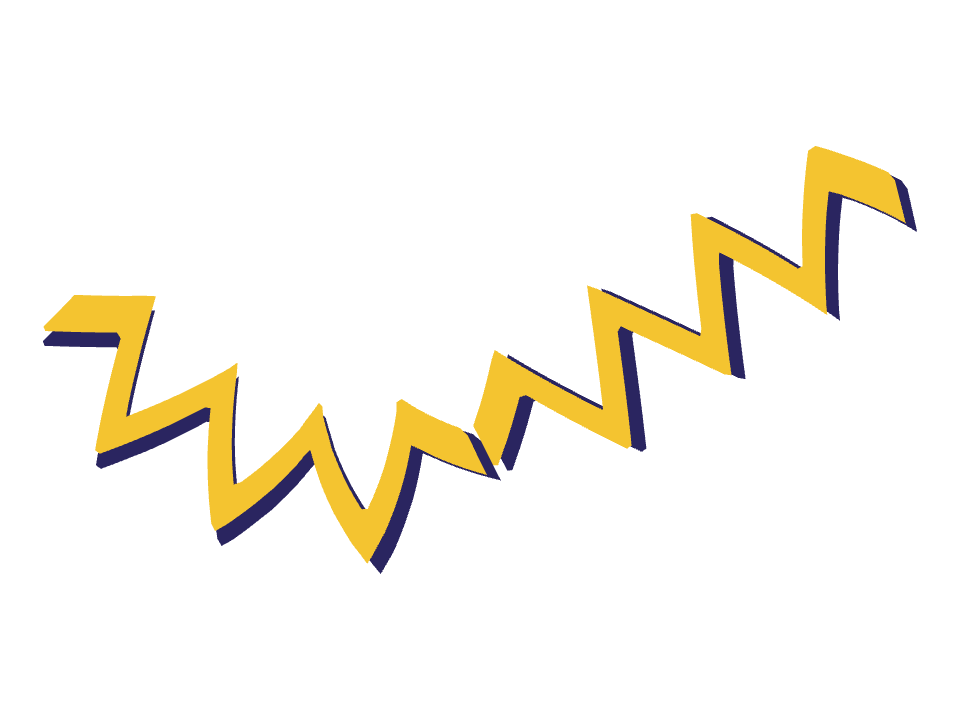 Zigzag Ribbon drawn along a curved stroke