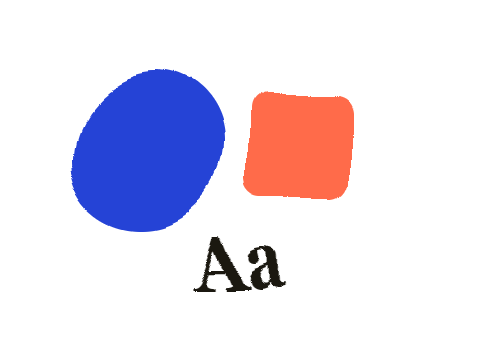 Funhouse Mirror applied to a circle, a square and the letters Aa