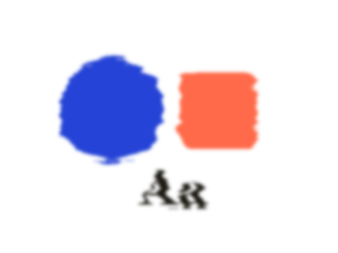 Haze Band applied to a shape and a letterform