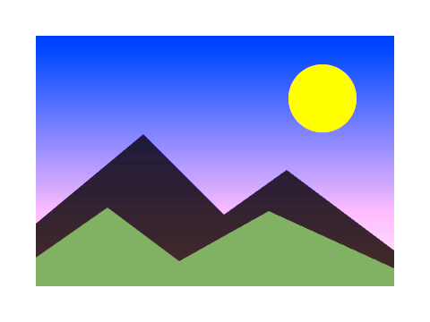 Hyper Color applied to a circle, a square and the letters Aa