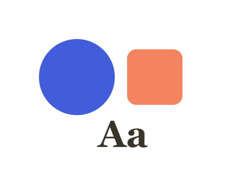 Ink Limit applied to a circle, a square and the letters Aa
