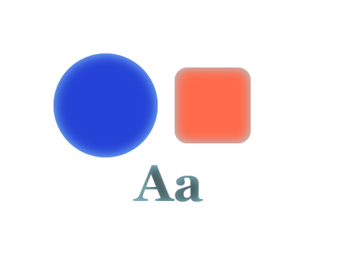 Inner Ice applied to a shape and a letterform