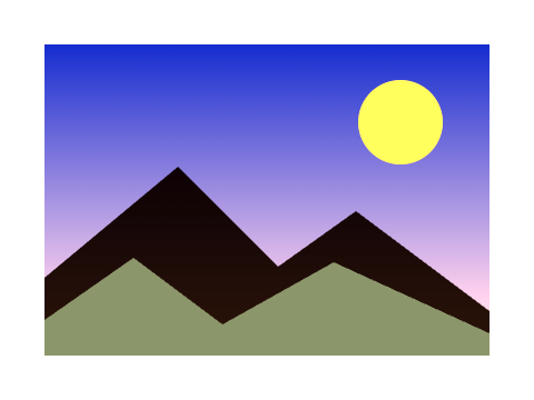 Pushed Two Stops applied to a circle, a square and the letters Aa