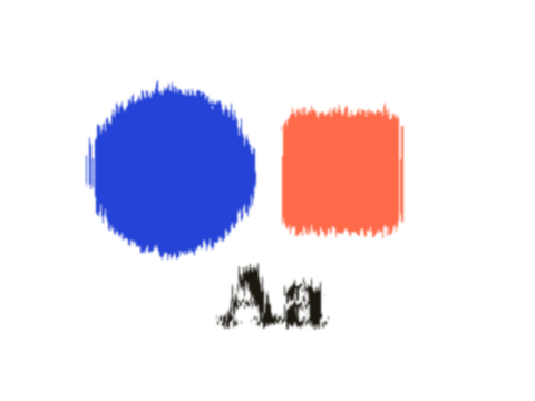 Rain Glass applied to a circle, a square and the letters Aa