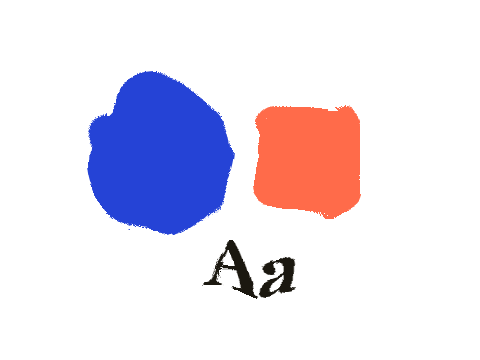 Slump applied to a circle, a square and the letters Aa