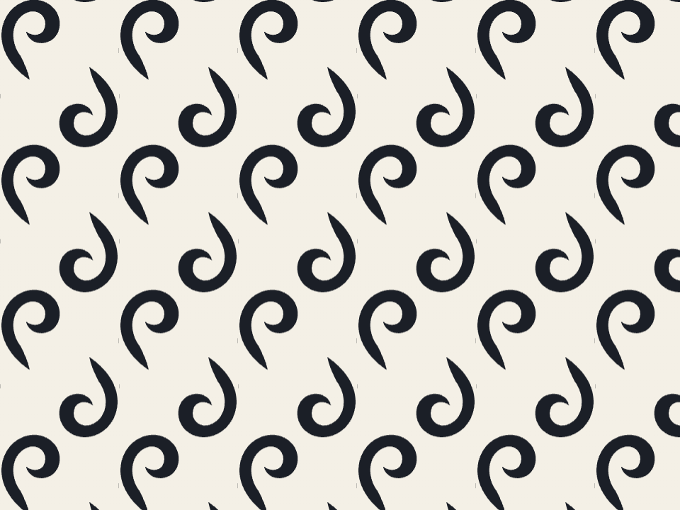 Koru pattern tiled across a panel
