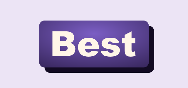 Shadow Card graphic style applied to the word Best