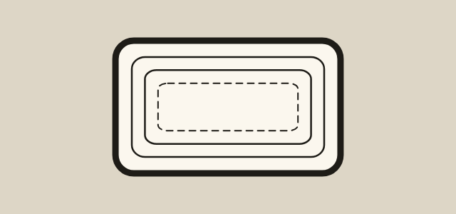 Matte Frame graphic style applied to a rounded card