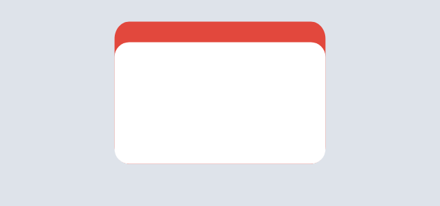 Top Rail Card graphic style applied to a rounded card