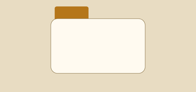 Tabbed Card graphic style applied to a rounded card
