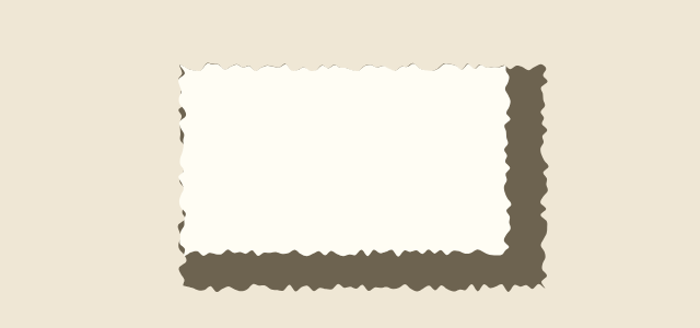 Torn Note graphic style applied to a rounded card