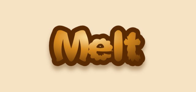Molten Gloop graphic style applied to the word Melt