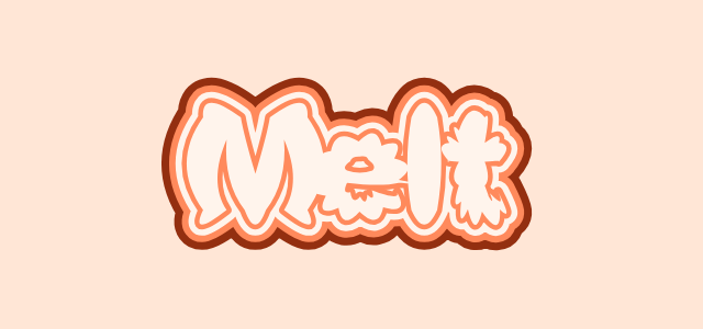 Gum Rings graphic style applied to the word Melt