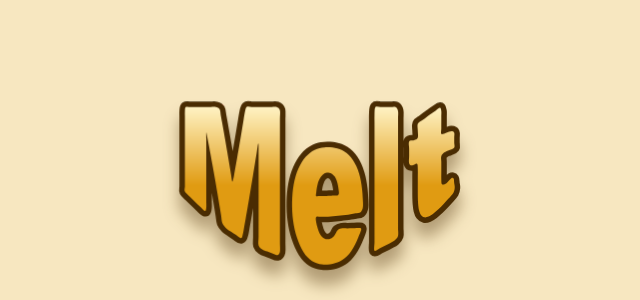 Sagging Melt graphic style applied to the word Melt