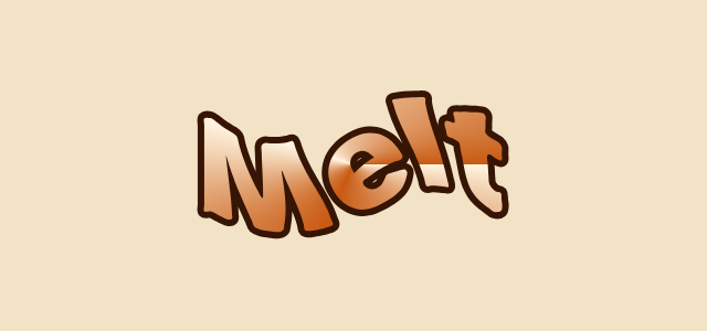 Whipped Swirl graphic style applied to the word Melt