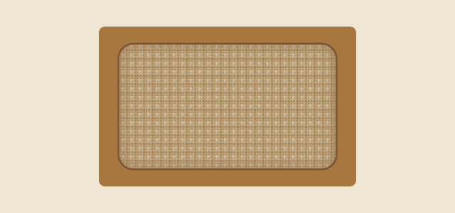 Cork Board graphic style applied to a rounded card