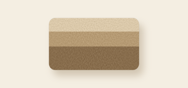 Suede Nap graphic style applied to a rounded card