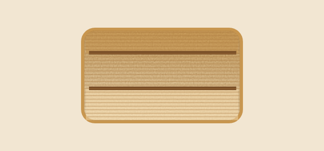 Wood Plank graphic style applied to a rounded card