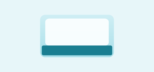 Acrylic Edge graphic style applied to a rounded card