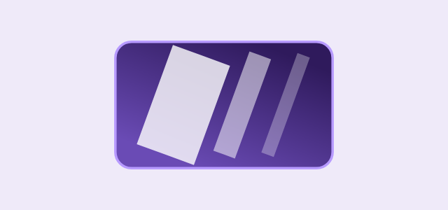 Prism Streak graphic style applied to a rounded card