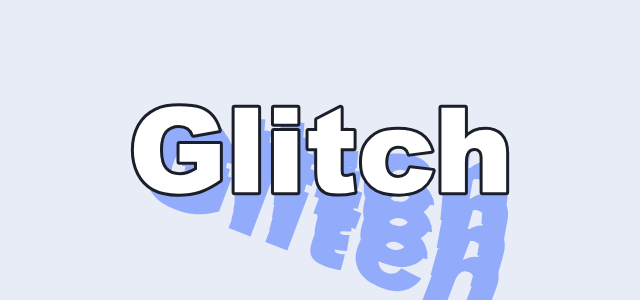 Data Fan graphic style applied to the word Glitch