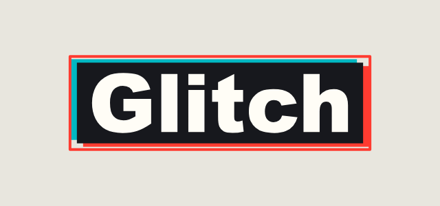 System Tag graphic style applied to the word Glitch