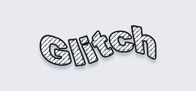 Vortex graphic style applied to the word Glitch