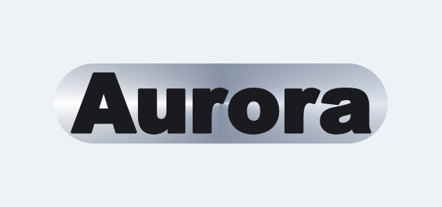 Conic Capsule graphic style applied to the word Aurora