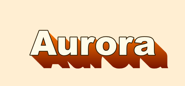 Depth Ramp graphic style applied to the word Aurora