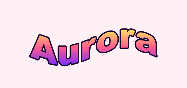 Wave Ramp graphic style applied to the word Aurora