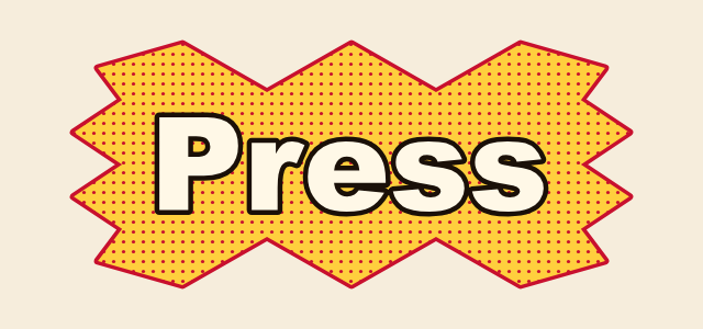 Burst Plate graphic style applied to the word Press