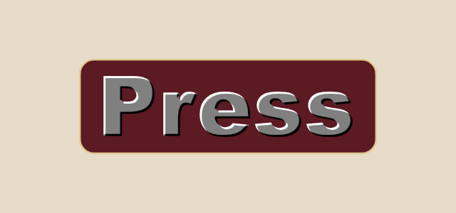 Blind Deboss graphic style applied to the word Press
