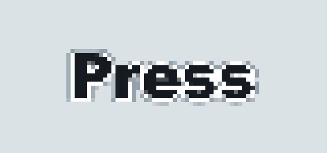 Dot Matrix graphic style applied to the word Press